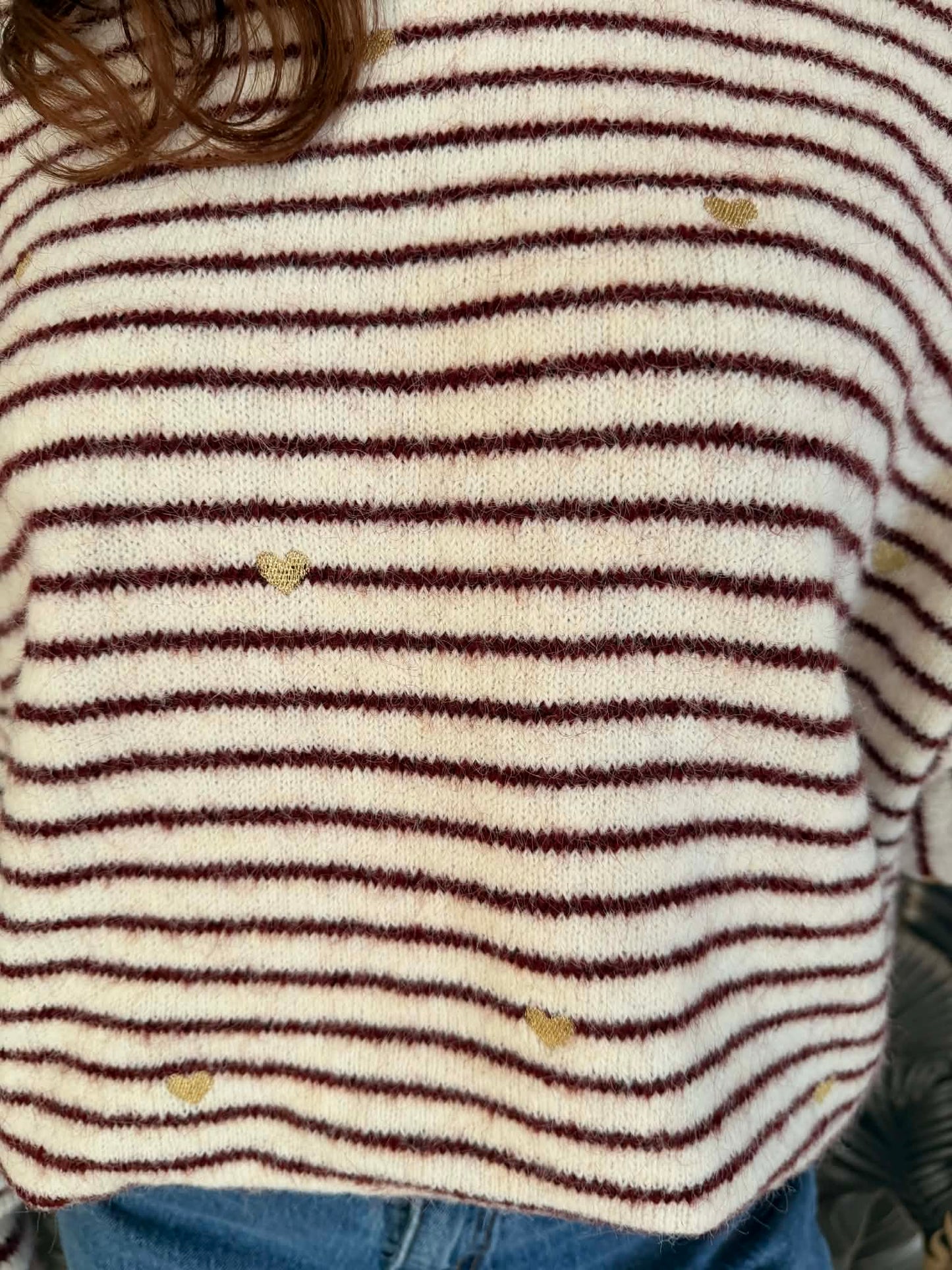 Pull Marinière Cœur Doré