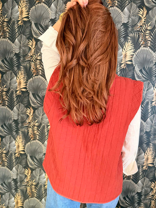 Gilet matelassé Terracotta Douceur