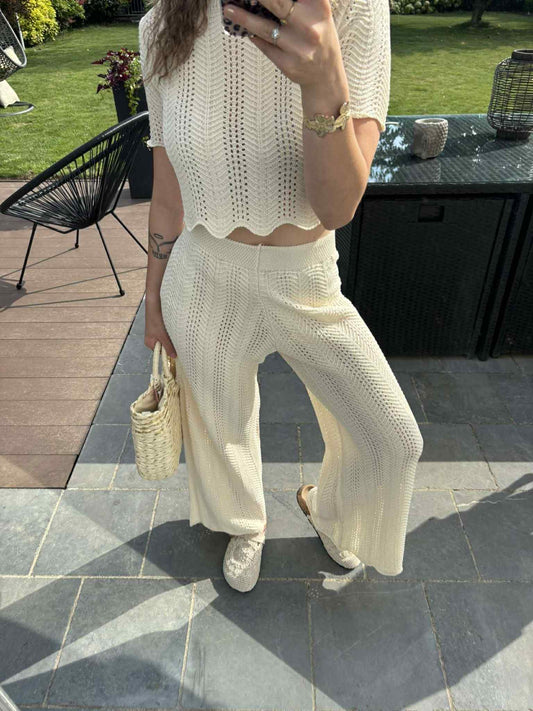 Ensemble Beige crochet