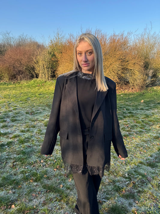 Le blazer à dentelle 🖤