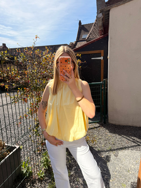 Top dos ouvert en JAUNE 💛