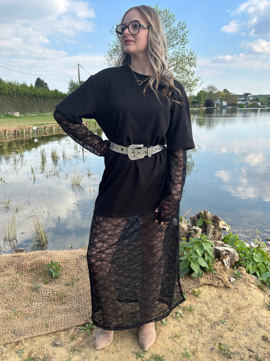 Robe à dentelle noir Luna