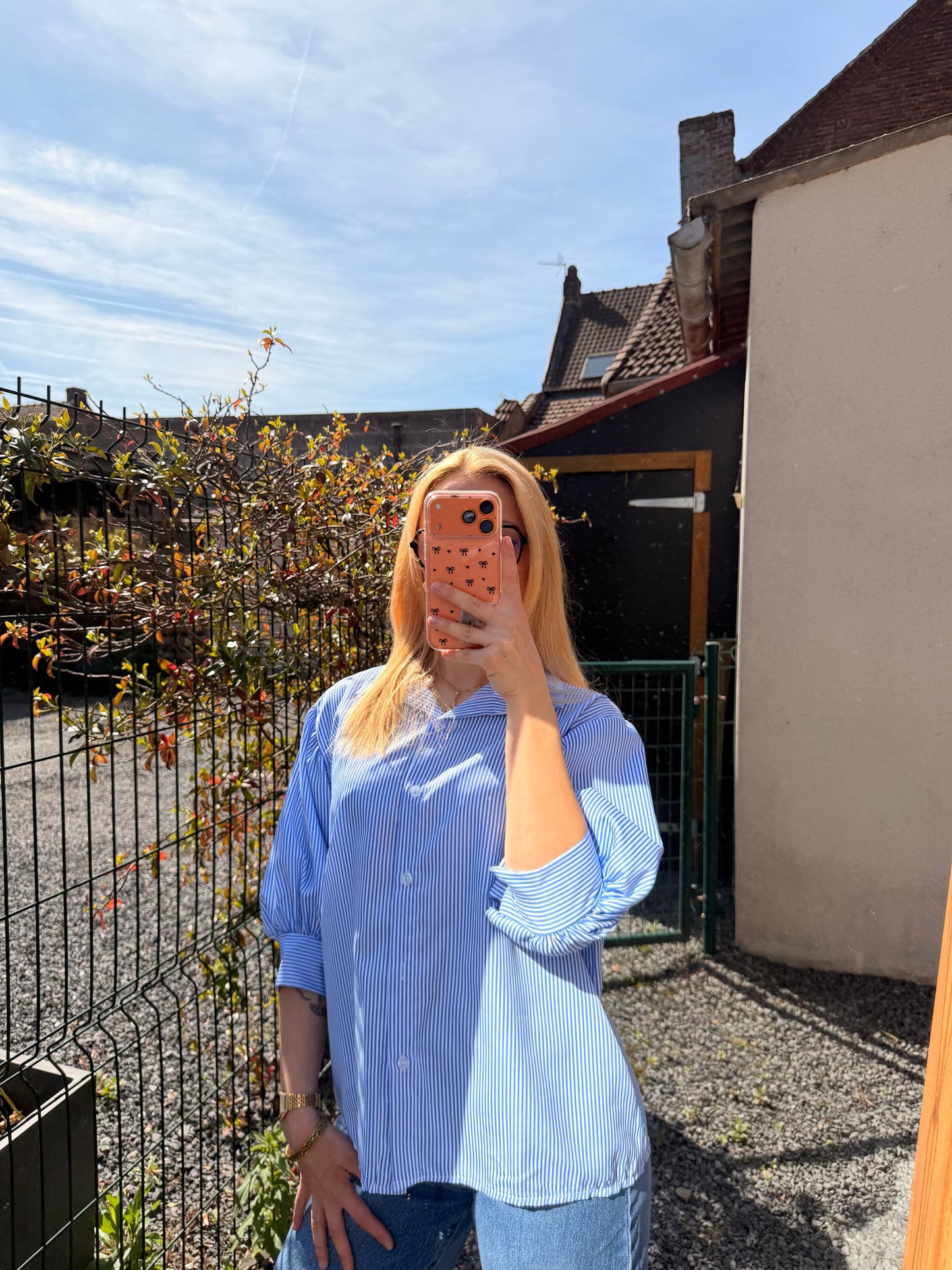 Chemise oversize bleue