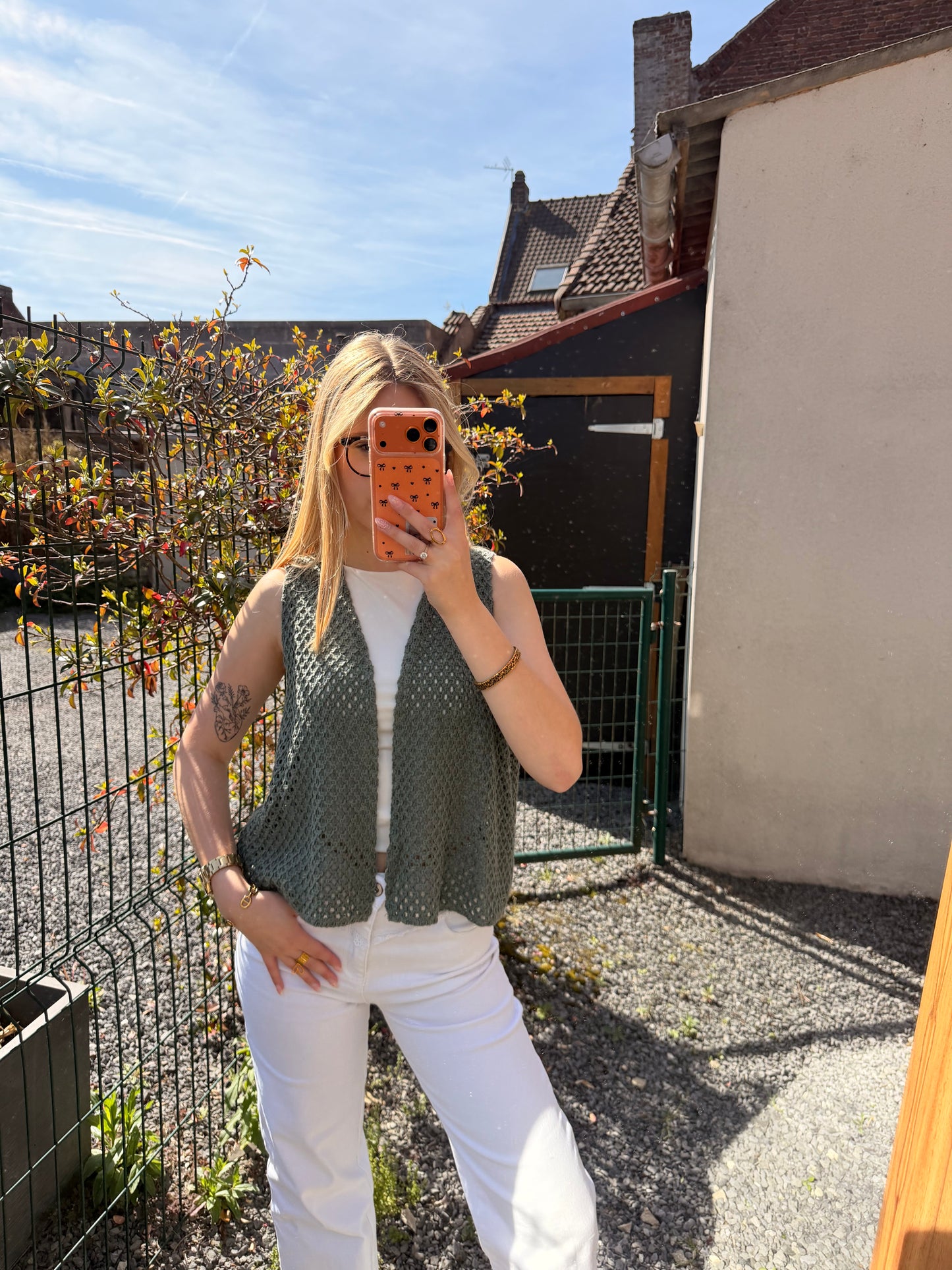 Gilet sans manches kaki