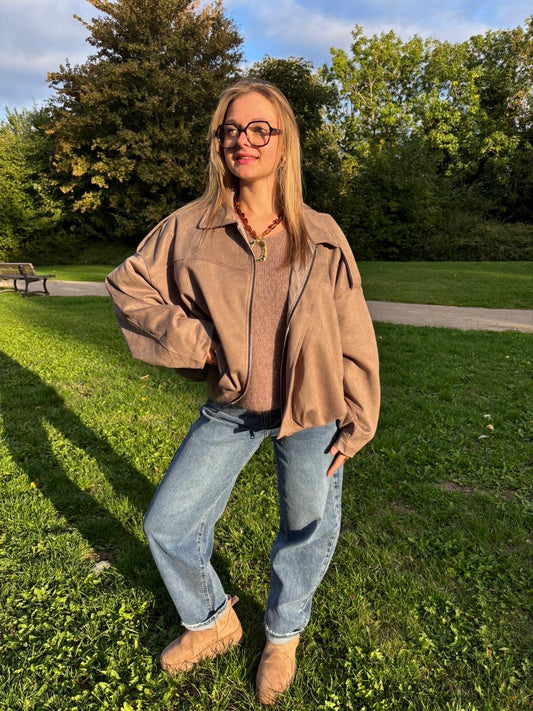 La veste tendance en Taupe !