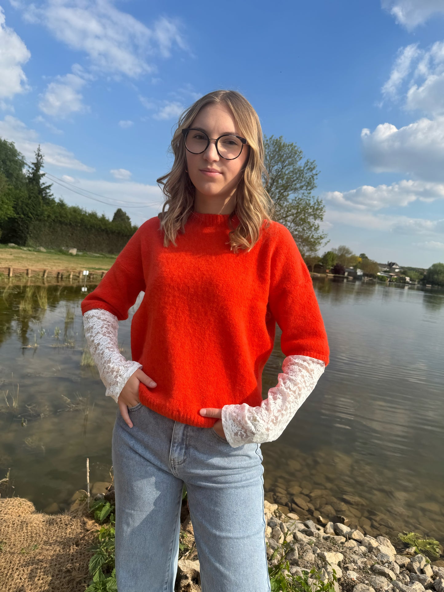 Pull à dentelle Lucie