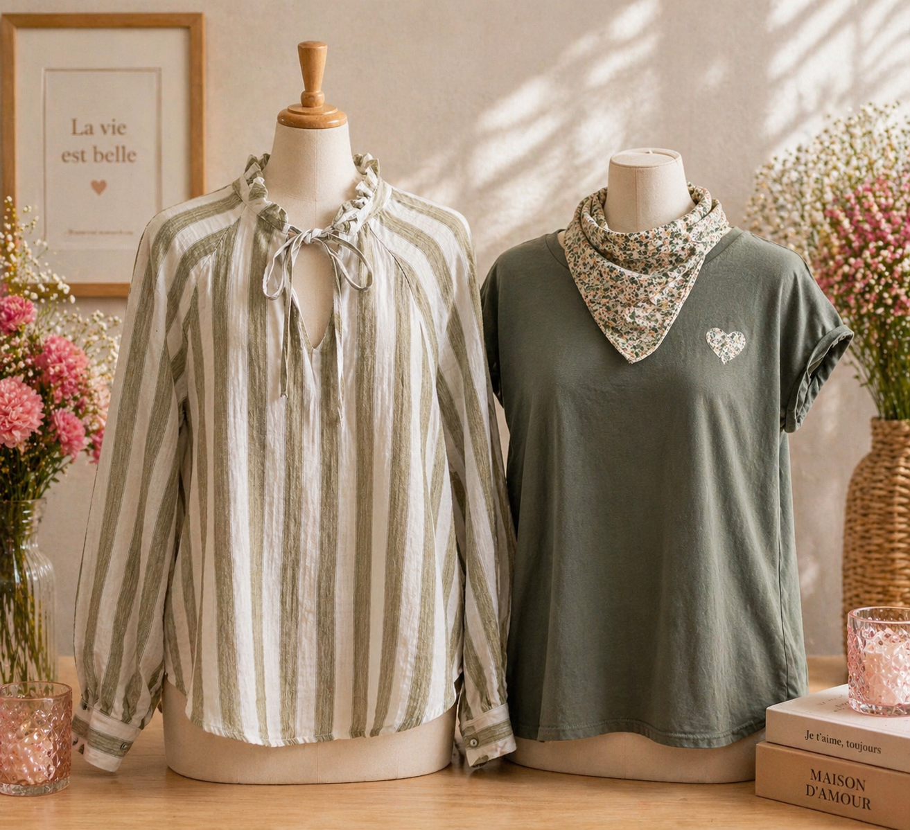 Blouse rayée bohème