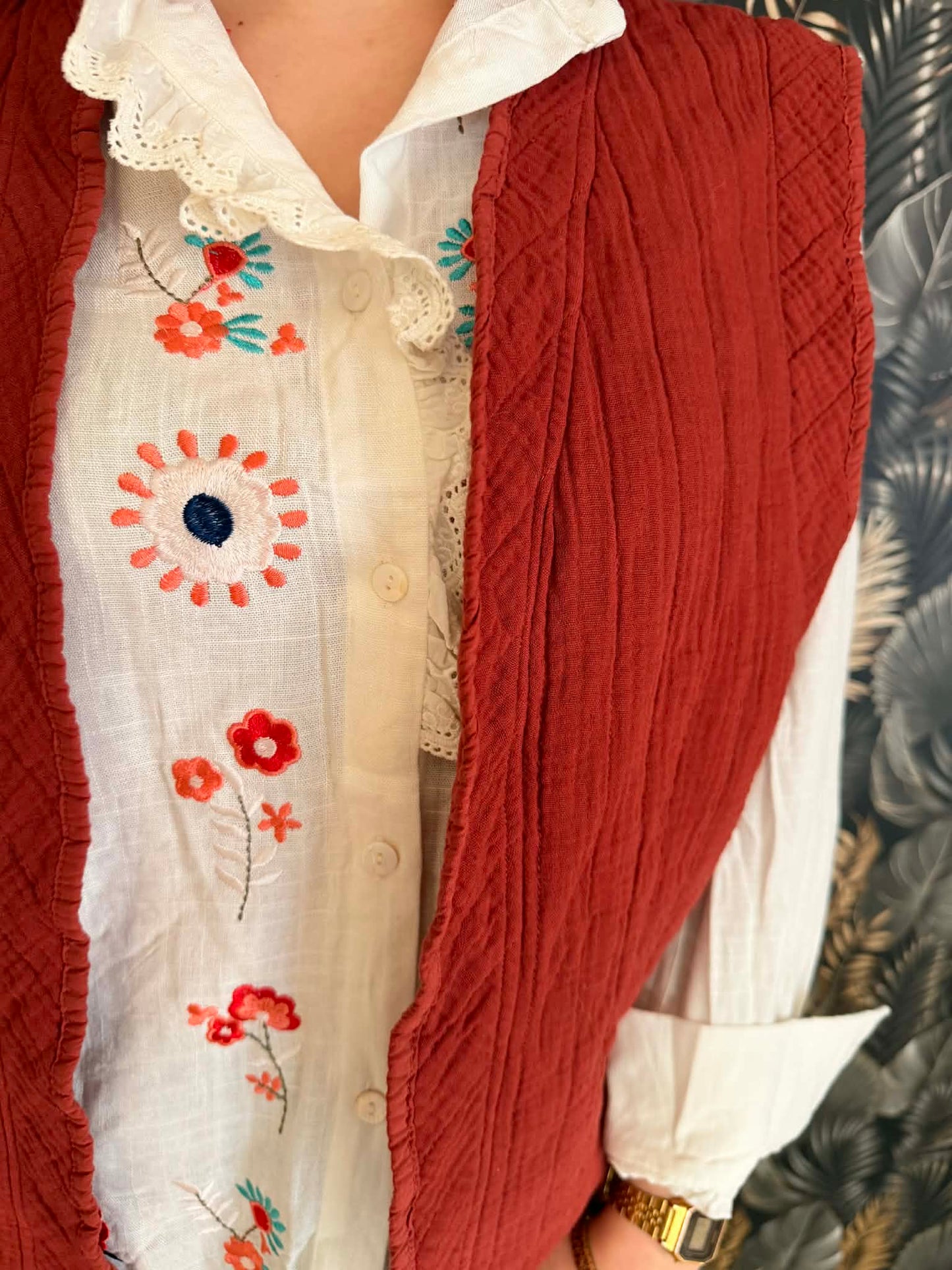Gilet matelassé Terracotta Douceur