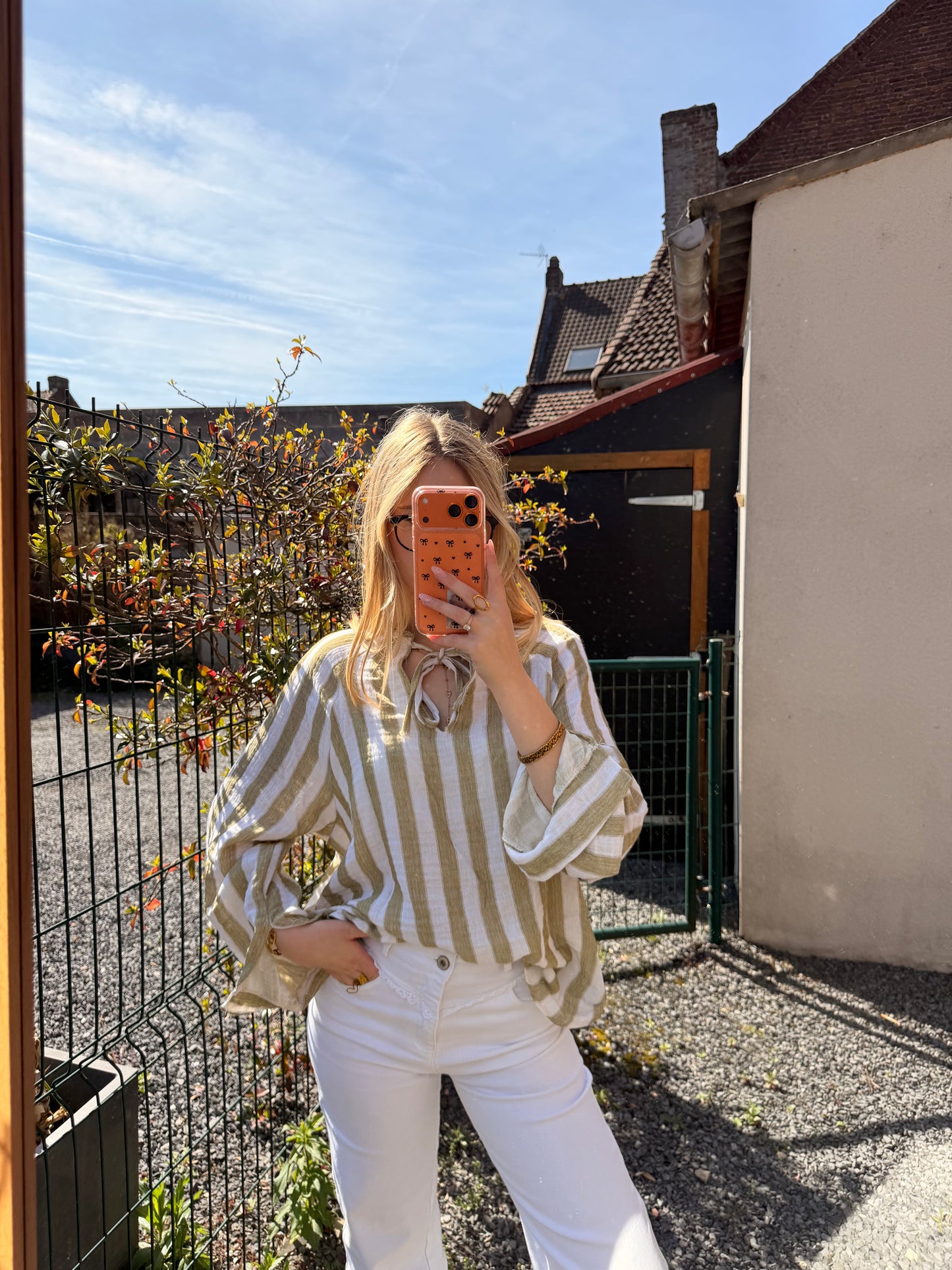 Blouse rayée bohème