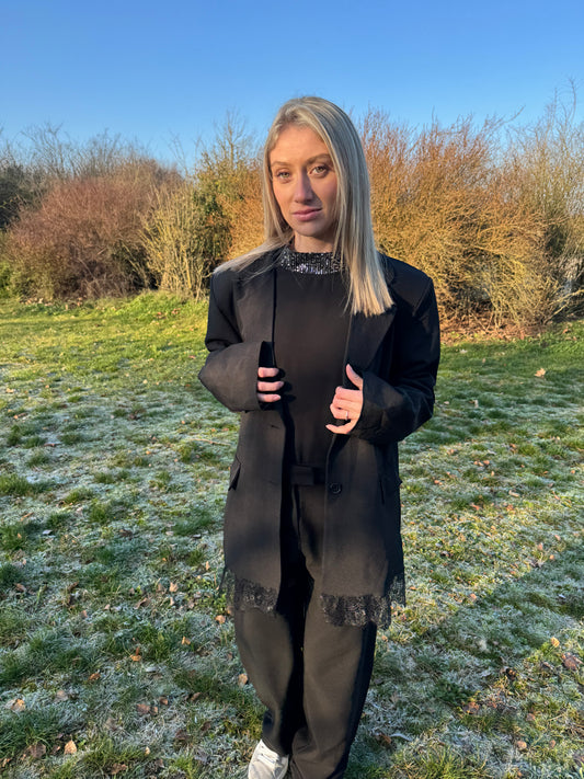 Le blazer à dentelle 🖤