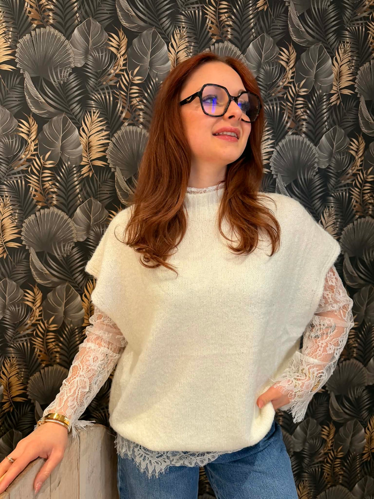 Pull douceur & dentelle